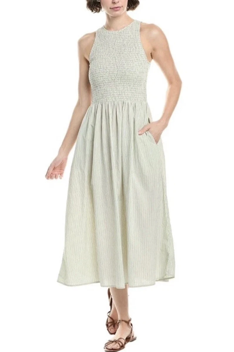 ebay cotton summer dresses loose fitting cotton dresses Women Summer White Cotton Dress Loose Fit ASHORE SHOP