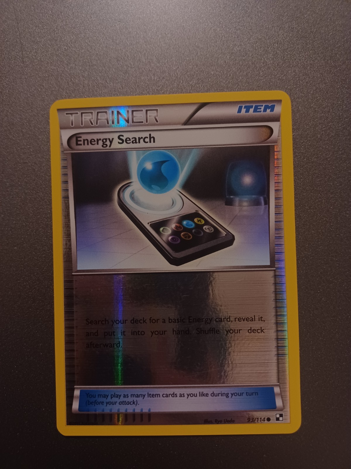 Energy Search 93/114 Black White Reverse Holo Pokemon TCG