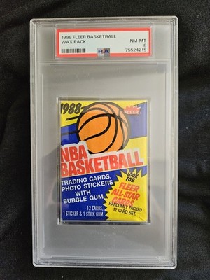 1988 Fleer Basketball Wax Pack PSA 8 From a Full Box!!