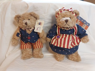 Vintage Americana Diabetes Association Plush Bear Twins Martha Plushland 2003