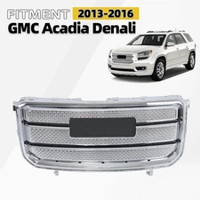 Front Bumper Grille For 2013-2016 GMC Acadia Denali Upper Mesh Grill Chrome