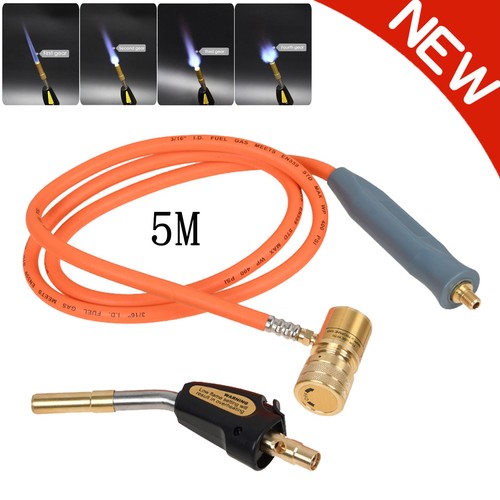 MAPP MAP-pro Propane Self Ignition Gas Plumbing Welding Torch + 5' Hose