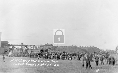 Sunday Crowd Cherry Coal Mine Disaster Illinois IL - Reprint