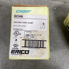 Erico Caddy SCH8  One Piece Strut Clamp For 1/2” EMT To Strut (box of 100) NEW