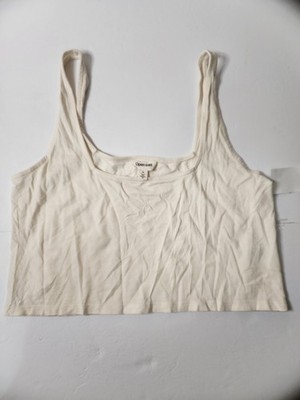 Nordstrom Open Edit Tank Top Womens XL White Cropped