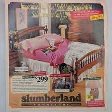 c1990s Slumberland Furniture Sale Ad Flyer Waterloo IA Bedroom Sofa Recliner