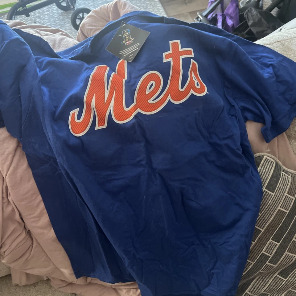 New York Mets Blue Shirt 2XL S/S Matt Harvey 33 Majestic Jersey Style MLB - Image 2 of 4