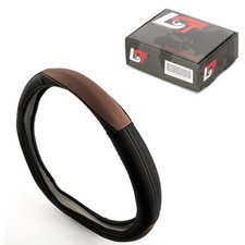 Lenkradschoner Lenkradbezug Hülle Ø 38x9 cm schwarz braun für MERCEDES-BENZ Lenkradschoner Lenkradbezug Hülle Ø 38x9 cm schwarz braun für MERCEDES-BENZ