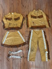 Vintage Child  s Western Fringe Costume Set   4 Pieces - Embroidered - 1950s