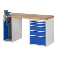 Rau Werkbank Modell 7511 Mit 5 Schubladen Und Schrank Bxtxh 1500X700X840Mm