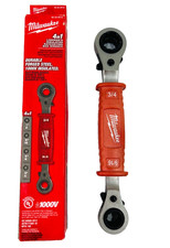Milwaukee Lineman&rsquo;s 4-in-1 Insulated Ratcheting Box Wrench  48-22-9212