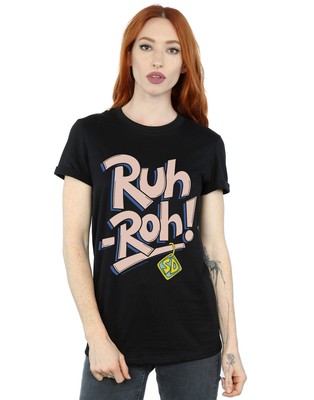 Scooby Doo Damen Ruh-Roh Dog Tag Boyfriend Fit T-Shirt