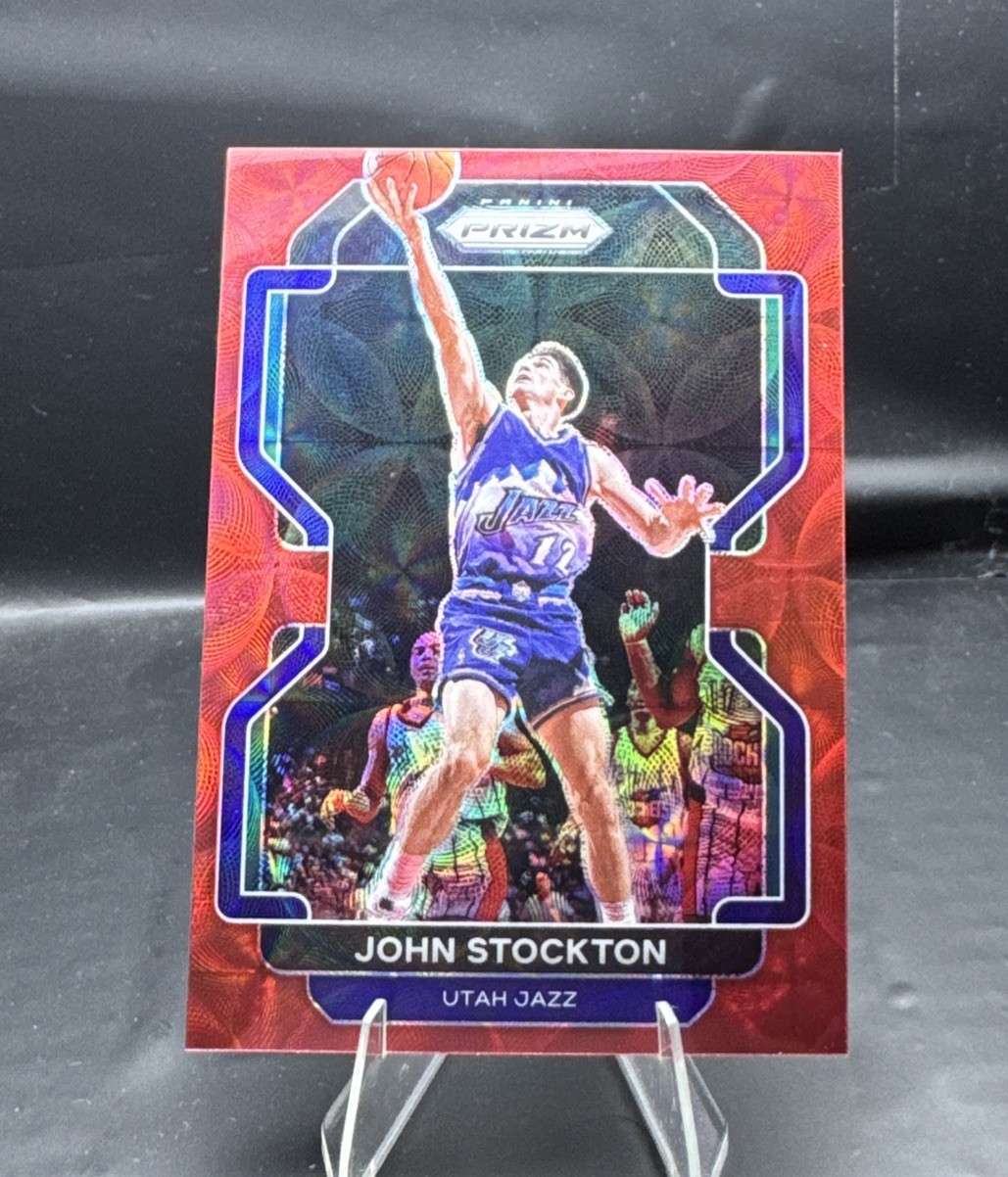 2021-22 Panini Prizm Prizms Choice Red #267 John Stockton /88