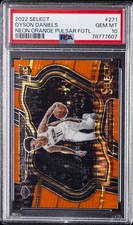 2022 PANINI SELECT NEON ORANGE PULSAR FOTL #271 DYSON DANIELS 13/15 PSA 10