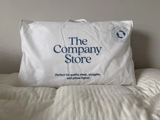 NEW THE COMPANY STORE WHITE DUCK DOWN STANDARD PILLOW SZ 20in X 26 in