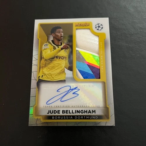 2022-23 Merlin Chrome UEFA UCC Match Ball Signatures Jude Bellingham Dortmund
