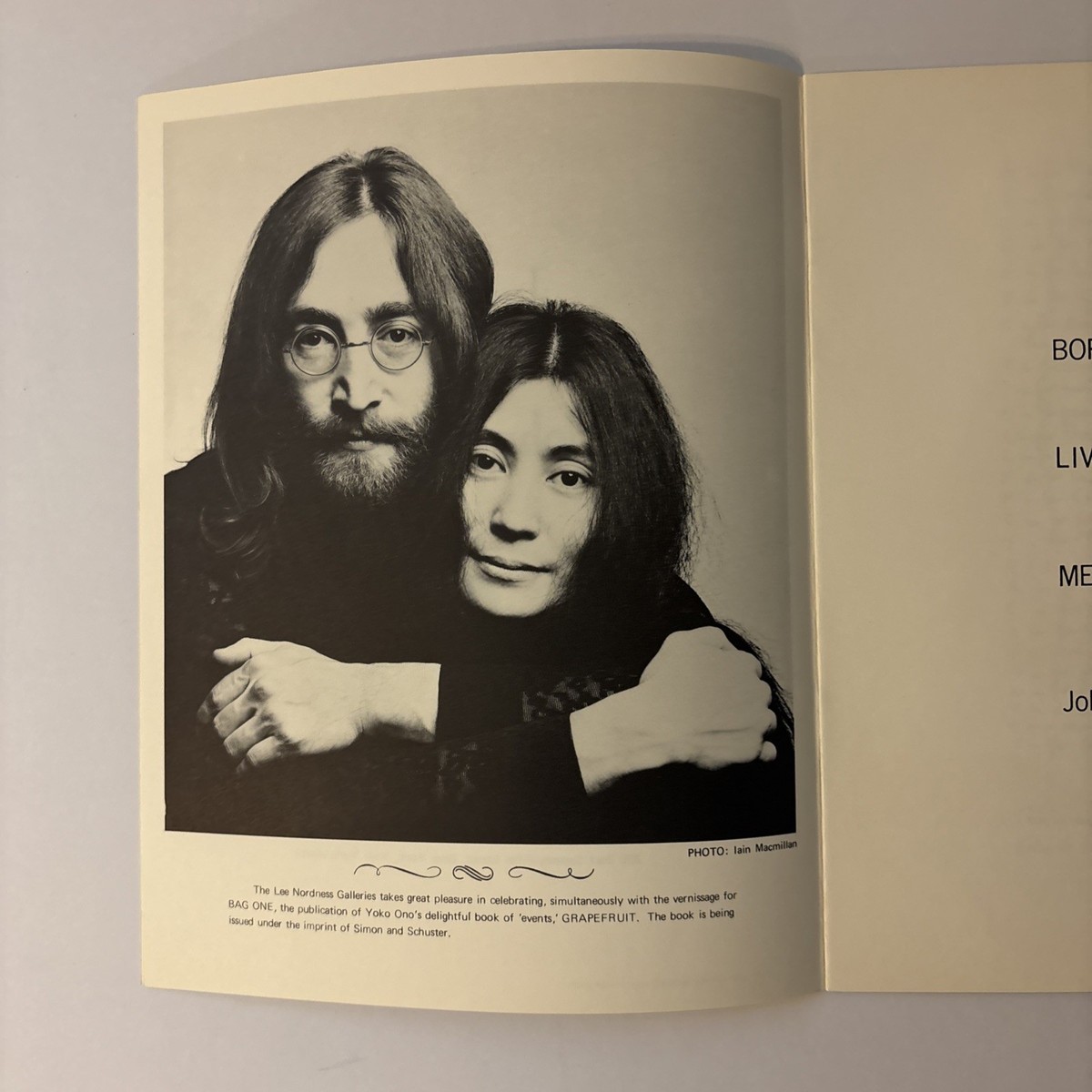1970 John Lennon/bag one Erotic Lithograph Booklet NM | eBay