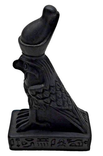 Statuette of Egyptian Horus Falcon the God Kingship about 3" tall