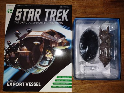 Star Trek Eaglemoss - Malon Export Vessel #45 with Magazine