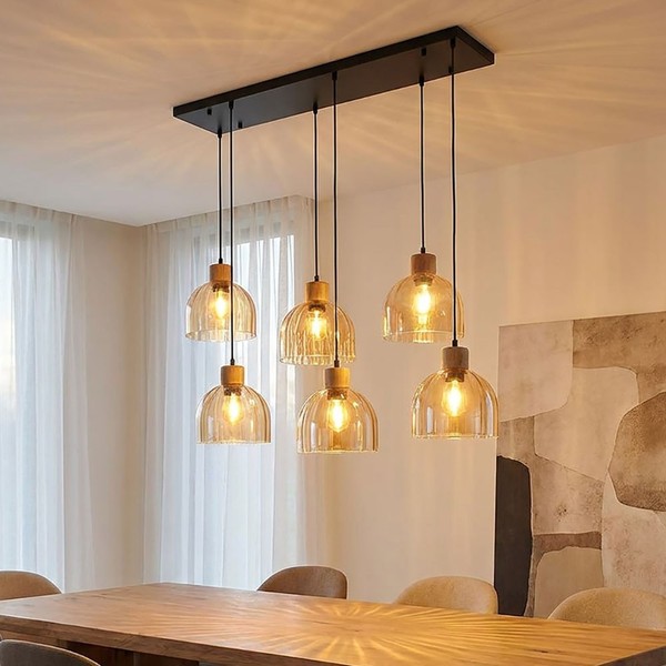 Led Pendelleuchte HäNgeleuchte Esszimmerlampe KüRzbar Schwarz Metall H 130 Cm-image