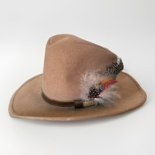 Chapeau de cowboy western vintage beige unisexe Sears taille 7 3/8 made in USA