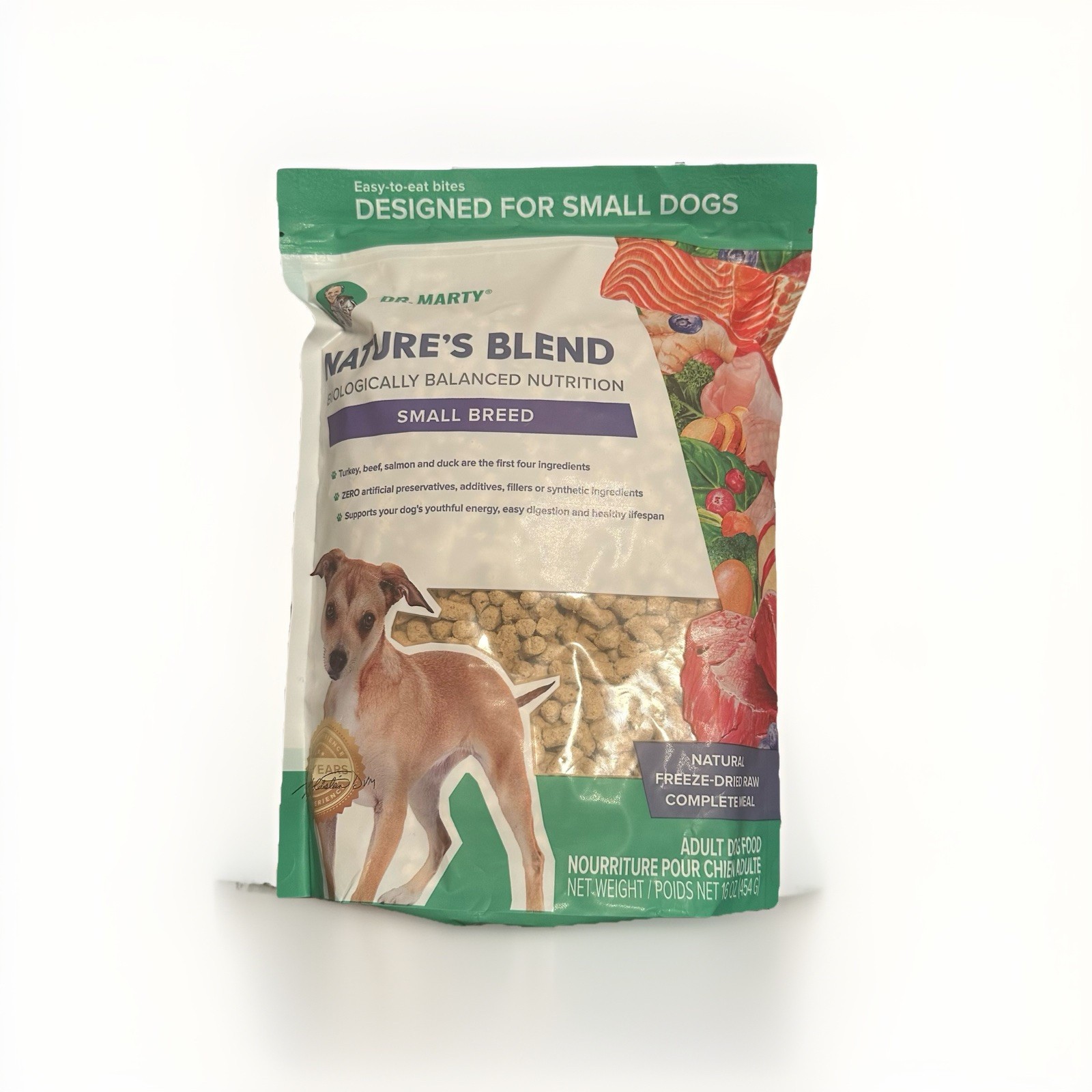 16oz - Dr Marty Nature&rsquo;s Blend Small Breed All Natural Freeze-Dried Dog Food