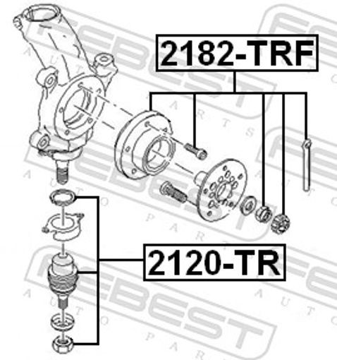 Fits FEBEST 2120-TR BALL JOINT FRONT LOWER ARM