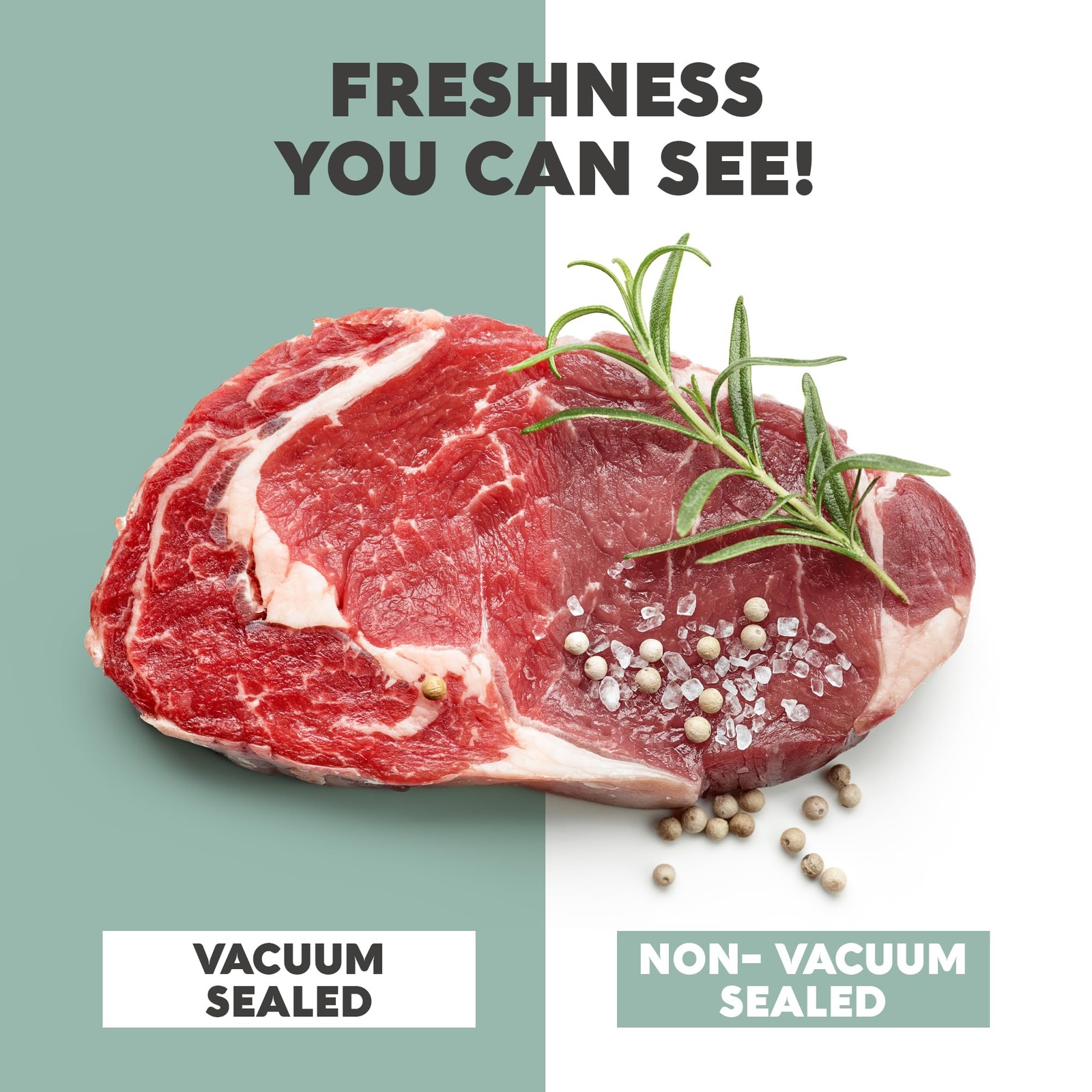 Vacuum Seal Rolls, Vac Seal Bags for Food Storage, Meal Saver Freezer Vacuum ...