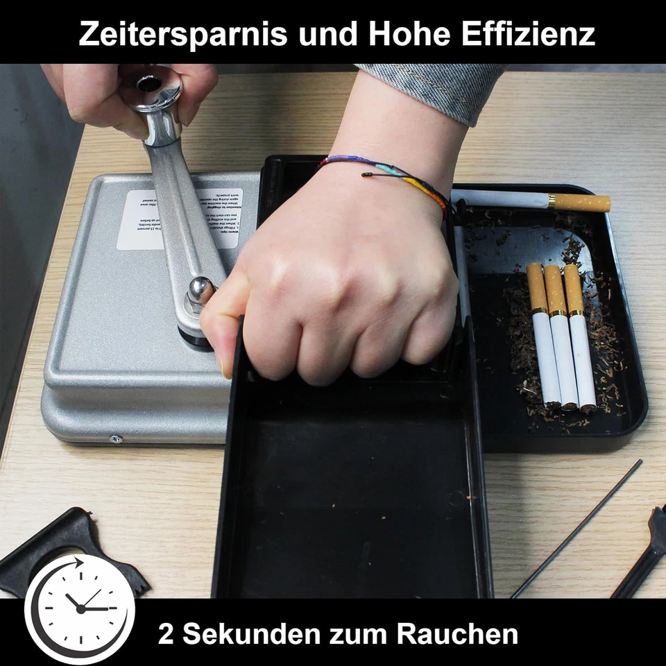 BeGrit Zigarettenstopfmaschine Stopfmaschine 8mm Manuell Zubehör Aufbewahrungsbo - Bild 3 von 4