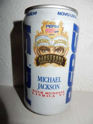 1992 MICHAEL JACKSON DANGEROUS TOUR PEPSI COLA Can from PORTUGAL