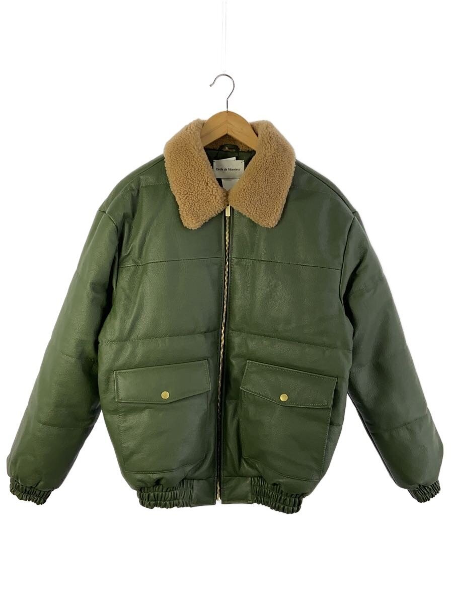 Drole De Monsieur Leather Jacket Blouson/Xl/Goatskin/Khaki/C-Ct109-Lh001-Kk 2101