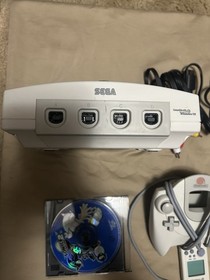 SEGA Dreamcast Console Bundle - White + Cables *TESTED* W/ Sonic Adventure 2