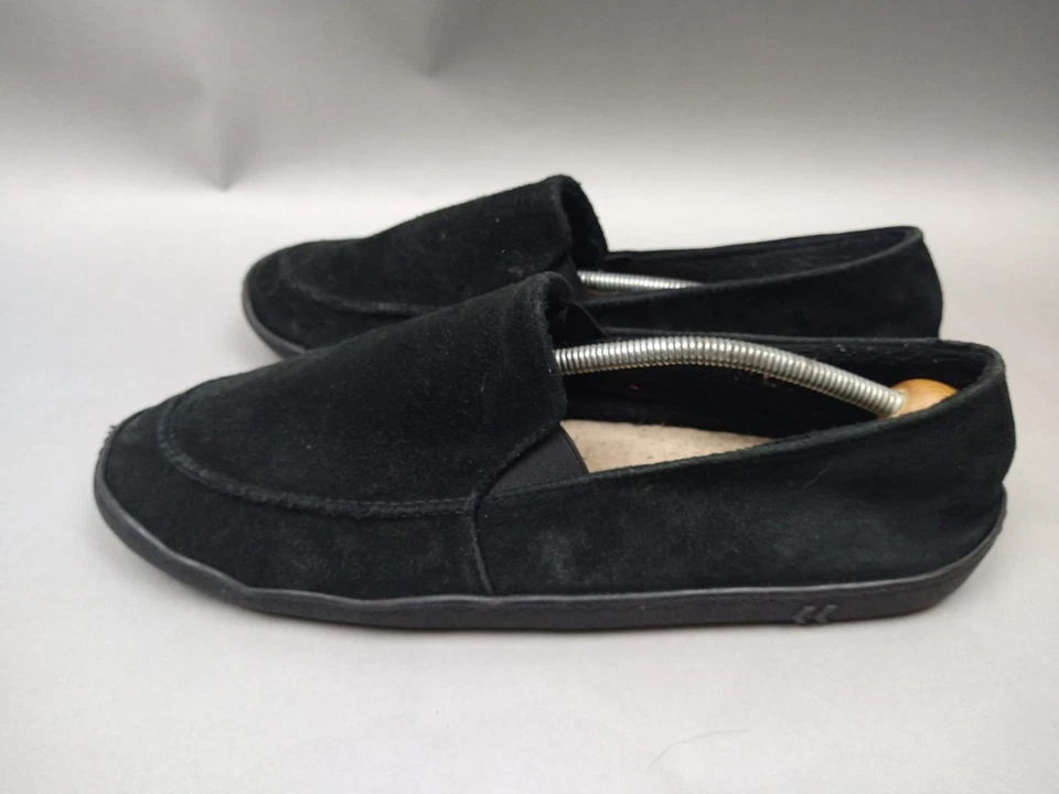 Zapatillas Isotoner para hombre talla 13-14 negras mocasín de espuma viscoelástica zapatos de casa Foto 3 de 4