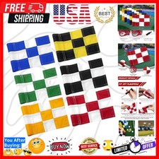 Checkered Mini Golf Flags with Sleeve, 6 x 8 in, 420D Nylon