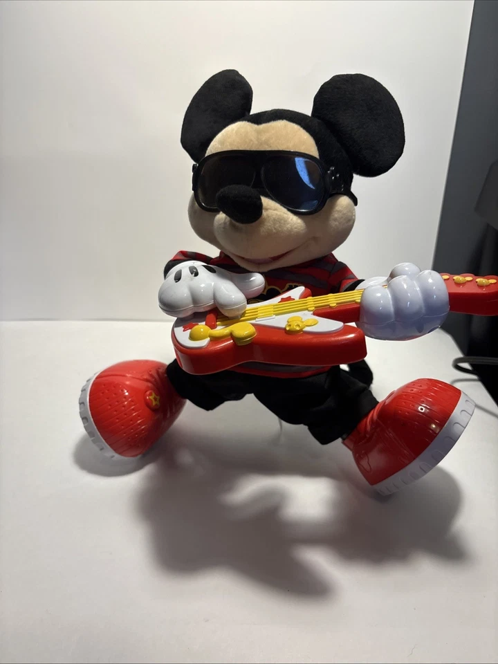 Disney 2010 Rock Star Mickey Mouse Fisher Price Musical Guitar Sing Dance Moves. - Image 2 of 3