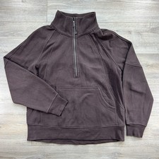 Lululemon Oversized M/L Half-Zip Funnel-Neck Espresso Scuba Comfy Athleisure