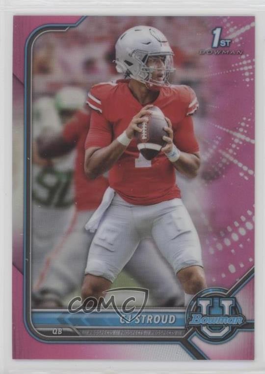 2021-22 Bowman U Chrome Prospects Pink Refractor CJ Stroud #3 0ql8