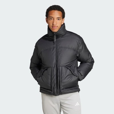 Adidas Big Baffle Down Puffer Jacket Black Men's Size Medium IV9776