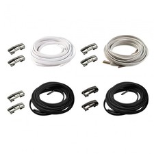 Elastic No Need Tie Shoe Laces Adults Sneakers Boots with Metal Buckles Trainers