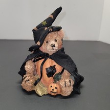 Halloween Teddy Bear Witch Figurine