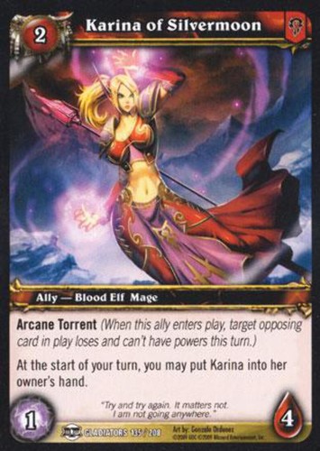 World of Warcraft TCG Karina of Silvermoon - Blood of the Gladiators 135/208 - Picture 2 of 2