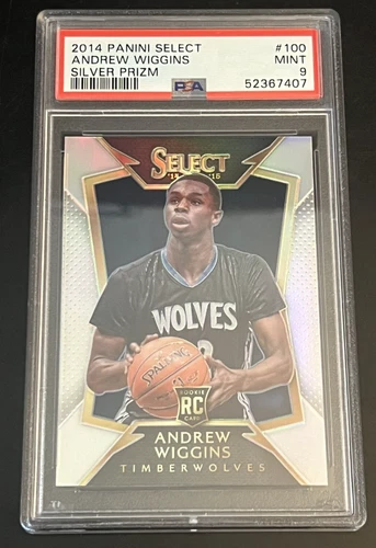 2014-15 Panini Select Silver Prizm Concourse Andrew Wiggins #100 (RC) PSA 9 Mint