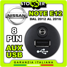 Modulo Ingresso Aux 3.5mm Adattatore Presa Porta USB NISSAN NOTE E12 8PIN