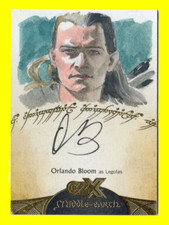 2022 Cryptozoic CZX Middle Earth 1/1 Orlando Bloom Sketch Autograph Can Baran
