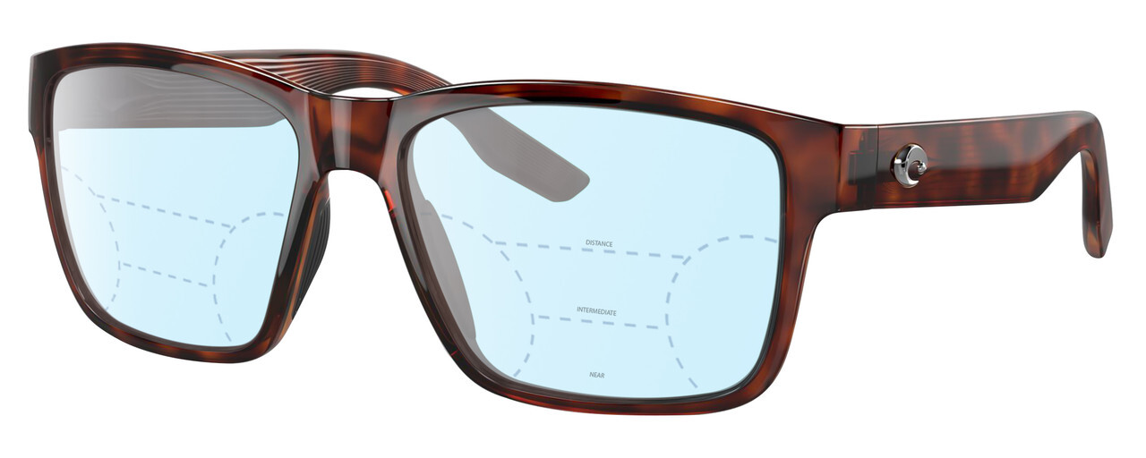 Costa Del Mar Paunch Unisex Multi-Focus Blue Light Glasses Tortoise Havana 57 mm