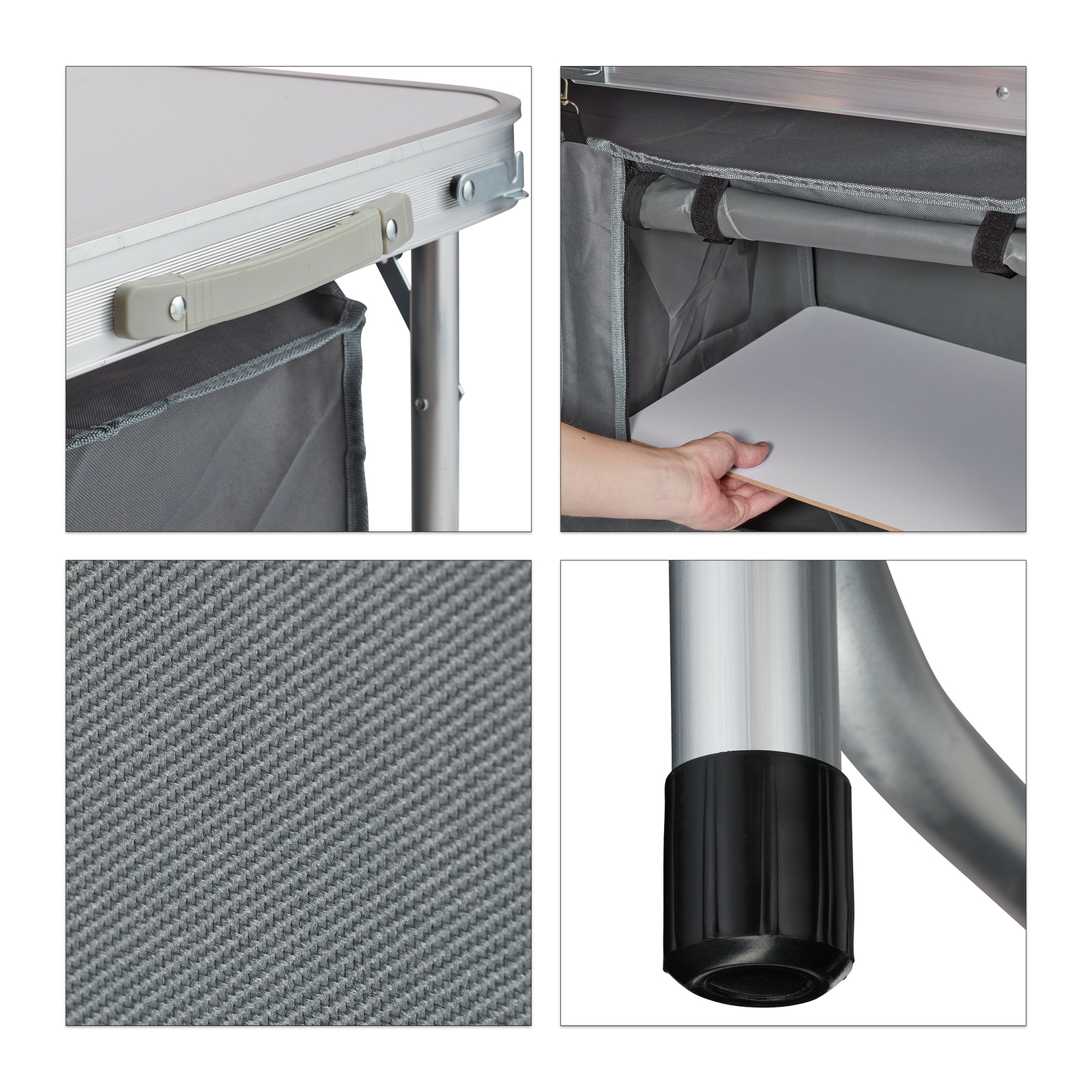 campingtisch klappbar campingschrank koffertisch falttisch zeltschrank  aluminium