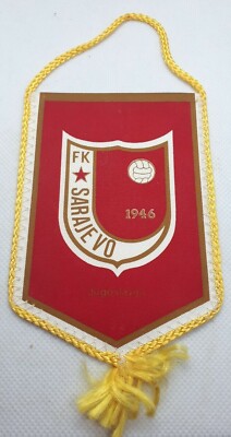 Fanion FK Sarajevo – Vintage – Drapeau Club Football Bosnie Ex-Yougoslavie