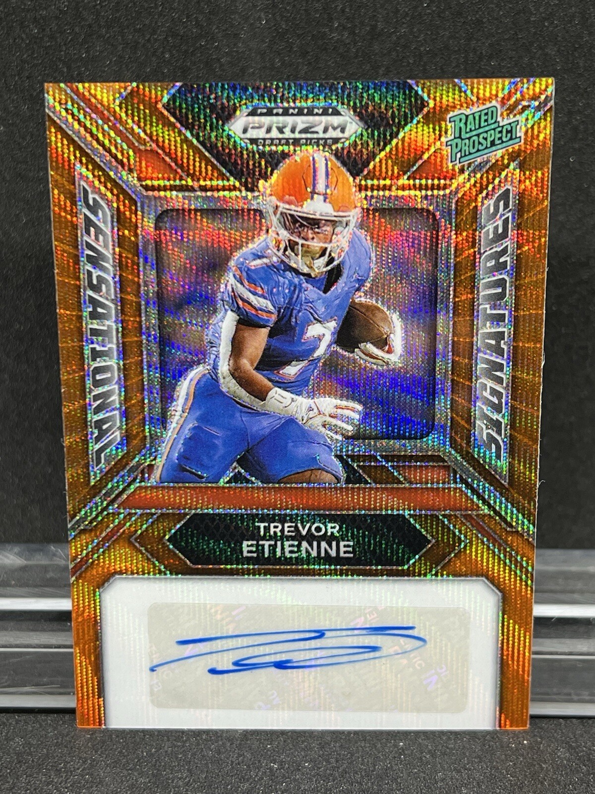 2024 Panini Prizm Draft Picks - Sensational Signatures Orange Wave Prizm #SS-100