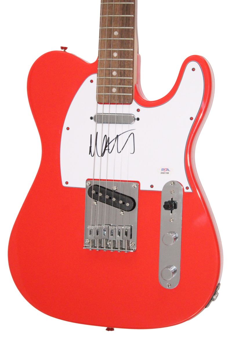 Matt Healy the 1975 Signed Autograph Red Fender Telecaster Guitar