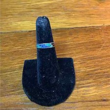 VINTAGE Inlay Mexico Ring Southwestern Size 5.5